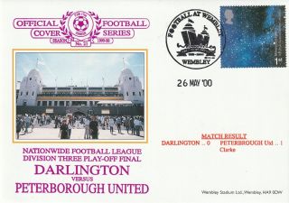26 May 2000 Darlington V Peterborough United Play Offs Dawn Football Cover
