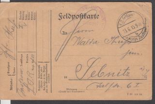Ww - I German Prisoner Of War,  Fieldpost Card To Home Cncld Jun 13 1915