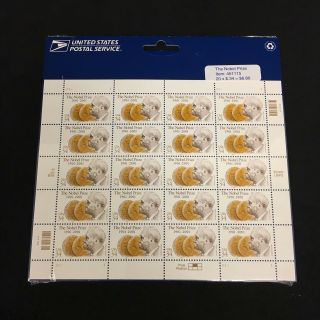 United States Usps Stamp Sheet The Nobel Prize.  34 2000 Scott 3504