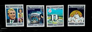 Very Rare Sharjah “apollo 11 – Moon Landing” 1969 Silver Printing Stamps Mnh Set