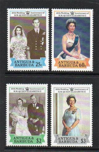 Antigua & Barbuda Mnh 1988 Sg1149 - 1152 Royal Ruby Wedding