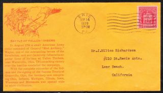 Sc 680 On Fdc.  Fallen Timbers.  Erie,  Pa.  Sep.  14,  1929.  W/cachet.