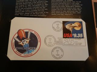 Nasa Sts - 8 Flight Cover 1983 Flown In Space On Space Shuttle Challenger