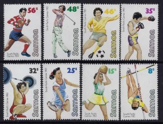 1983 Samoa South Pacific Games Set Of 8 Fine Mnh/muh