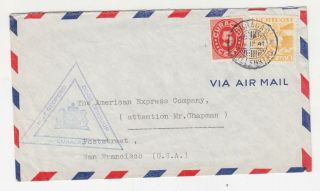Curacao,  1941 Censored Airmail Cover,  Willemstad To Usa,  5c.  & 30c.