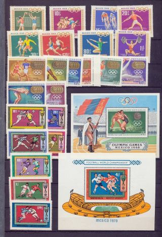 Mongolia Sport Olympics Football Mnh,  Sheets (as 272