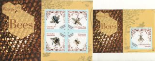 Dominican Republic 2013 Mnh Sheet & Souvenirsheet Carpenter Bee Bumble Bee,  Wasp