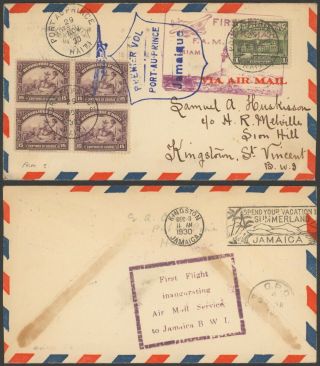 Haiti 1930 - Ai Rmial Cover 1st Flight To St Vincent 34823/20