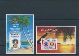 Lk84422 World 1995 Anniversary Rotary Sheets Mnh