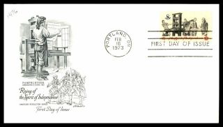 Mayfairstamps Us Fdc 1973 Rise Of The Spirit Of Independence Paphleteer Artmaste