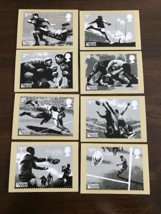 Post Cards Rugby World Cup 2015 (8 Card Set) Royal Mail