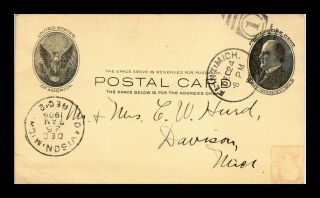 Us Postal Card Flint Michigan Flint Council No 29 U.  C.  T.  Party 1905