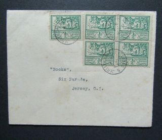 1943 5 X 1/2d Stamps On Jersey German Occupation First Day Cover - 01/06/43