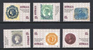 Australia 1990 Anniversary Of Penny Black Stamp - Mnh Set - Cat £4.  50 - (62)