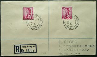 Hong Kong 19 Apr 1963 Registered Postal Cover With Kennedy Town Cancels - See