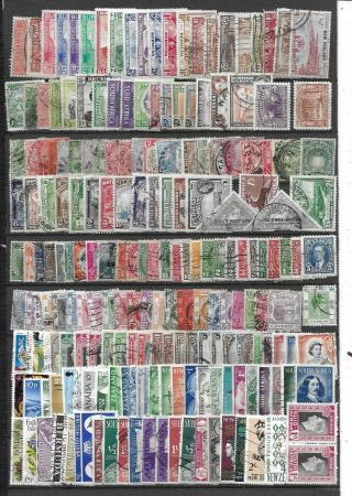Stock Page Of British Commonwealth Stamps - Approx 200 Vfu (bc28c)