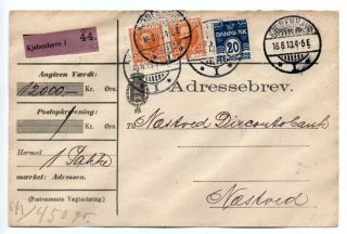 Denmark: Address Letter Insured Copenhagen 1913.