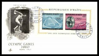 Mayfairstamps Haiti 1960 Rome Summer Olympics Art Craft First Day Cover Wwb28115