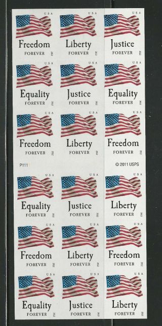 2012 4709b Four Flags Atm Pane Of 18 Mnh With 4706 - 4709
