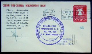 Aamc 567c,  1926 Cobham Peri - Columbia Demonstration Flight,  Signed