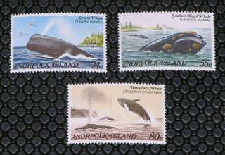 Norfolk Island 290 - 292 Whales Mnh