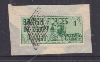 British Forces In Egypt,  1934 Letter Seal,  1p.  Green On Small Piece.