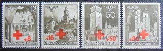 General Government 1940 Red Cross Fund,  Complete Set Of 4 Mnh