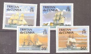 Tristan Da Cunha Sg505/8 1990 Ships Of Royal Navy Mnh