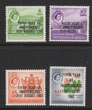Trinidad And Tobago 1967 Fifth Year Of Independence Set; Sg318 - 321 Mnh