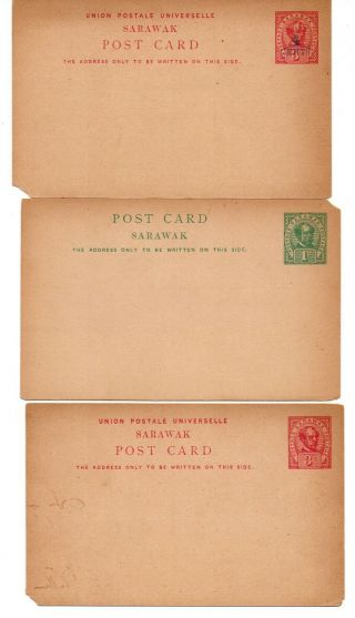Sarawak: Lot 3 Postal Stationery.