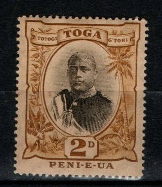 Tonga 1897 King George Ii 2d Perf Sideways Sg40a Mnh See Note