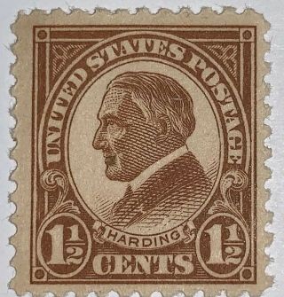 Travelstamps: 1925 Us Stamp Scott 553 Harding,  11/2 Cents,  Og,  Hinged