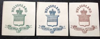 Heligoland 1875,  3 X Stamps Hinged
