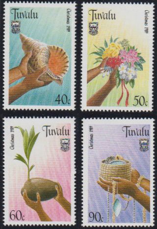 Tuvalu - 1989 Christmas Set.  Sc.  529 - 32,  Sg 564 - 7.  Nh