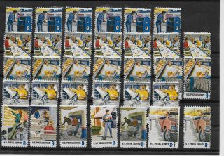 Scott 1490 - 98 Us Stamp Postal Sevice 8 Cent Mh