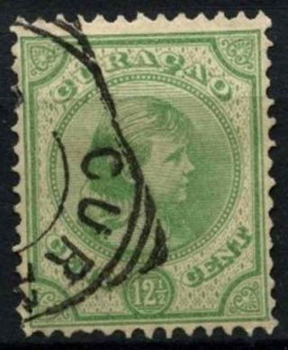 Curacao 1892 - 6 Sg 44,  12.  5c Yellow - Green D43777