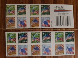 Usps Forever Stamps A Flag For All Seasons Booklet Of 20