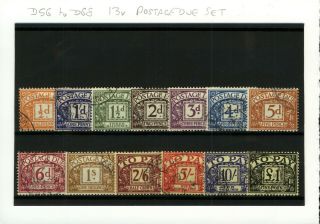 Gb Postage Dues 1959/63 To £1 Sgd56/68,  1970/77 To £5 Sgd77/89 And 1982 Stamps