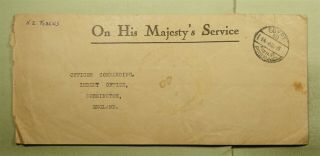 Dr Who 1941 Zealand Forces Egypt Prepaid Ohms To England Wwii E48413