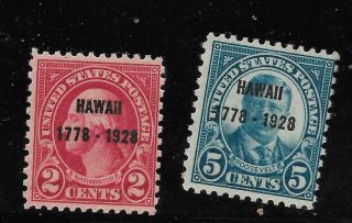 U.  S.  - 1928 - Hawaii Overprints - Nh/mint -