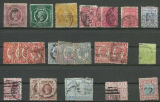 Australian States Stamps Lot - 26 Stamps In Total Some Multiples - 1863/1904
