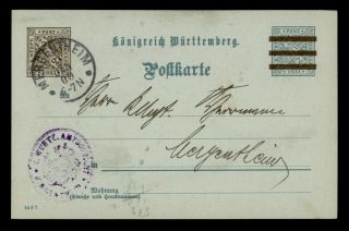 Dr Who 1909 Germany Mergentheim Postal Card Stationery Cancel C133620