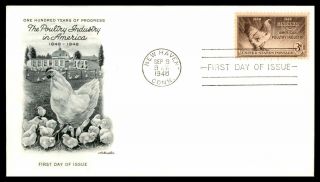 Mayfairstamps Us Fdc 1948 Connecticut Poultry Industry In America First Day Cove