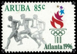 Aruba 137 - Atlanta Summer Olympics " Runners " (pb18830)