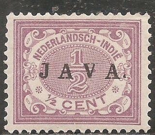 Netherlands Indies Stamp - Scott 81/a6 Overprint 1/2c Violet Og Mint/lh 1908
