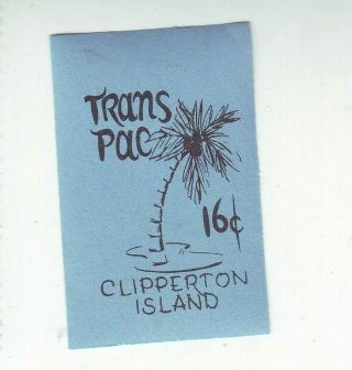 Clipperton Island Clipperton Trans Pac 16c Stamp Rare