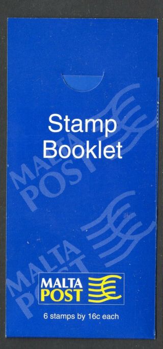 Malta Booklet Gummed 2003 6 X 16c Stamp Stamp Booklet Unmounted