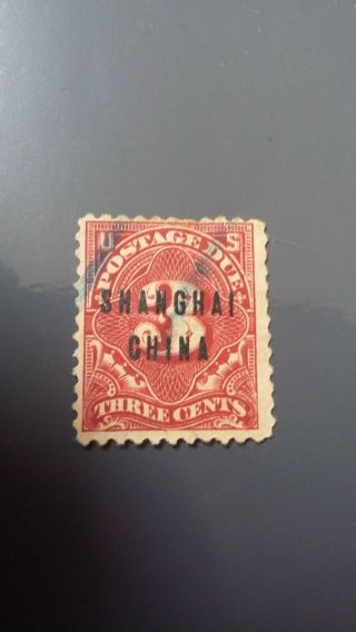 China Shanghai Darrah Us Possession Postage Due 3cent