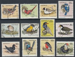 Australia 1978 - 1980 Birds 1st Series Set Sg 669 - 680 Good