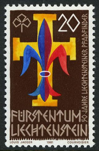 Liechtenstein 711,  Mi 773,  Mnh.  Boy Scouts & Girl Guides,  50th Ann.  Emblem,  1981